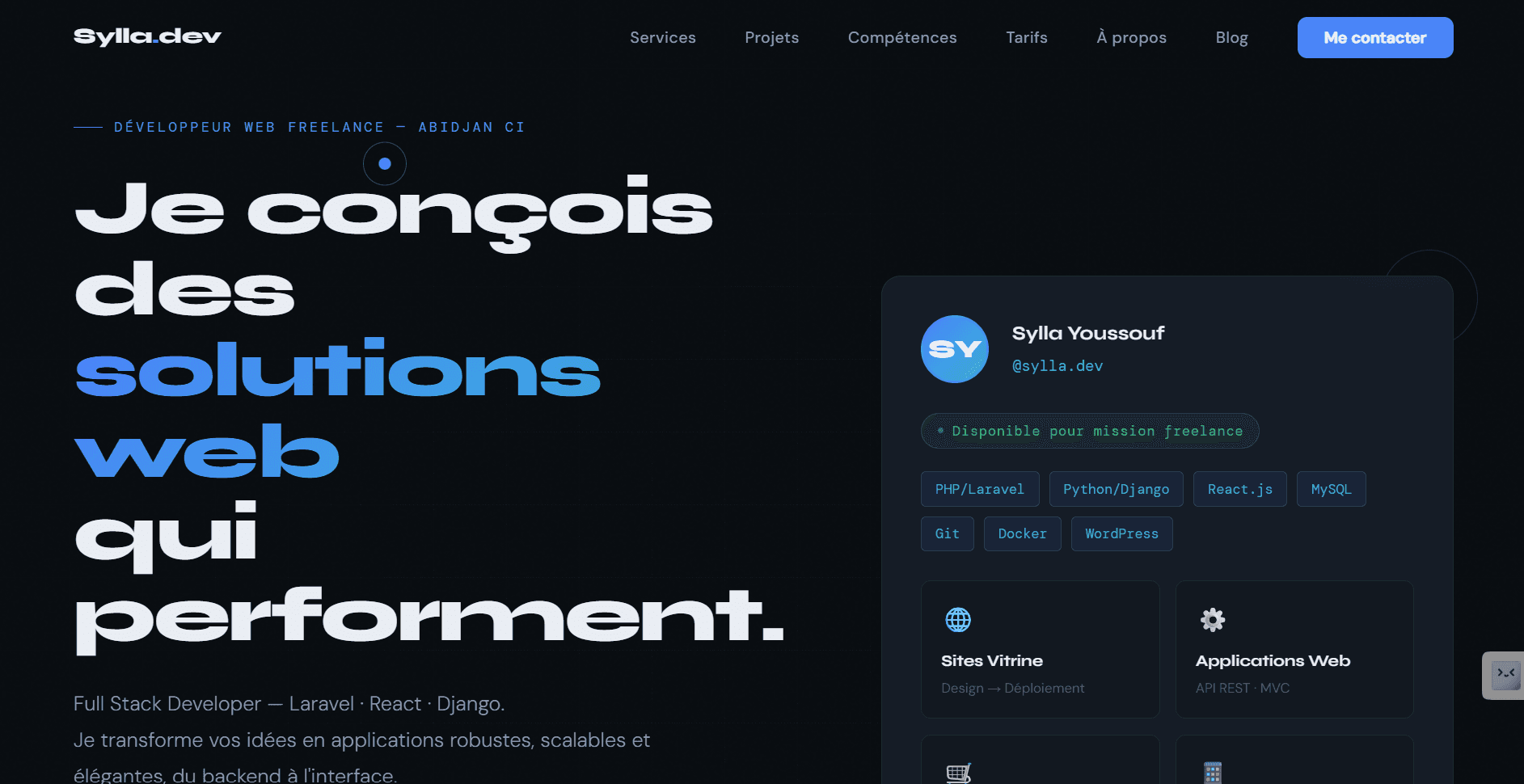 Site de freelance personnel