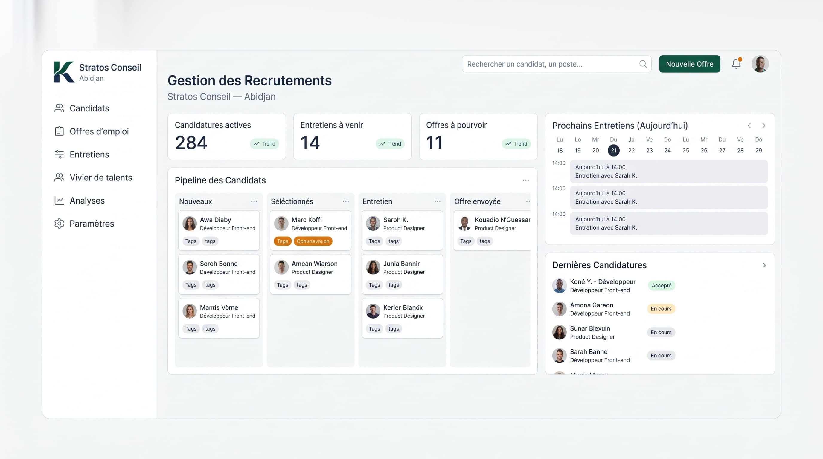 Système de gestion des recrutements